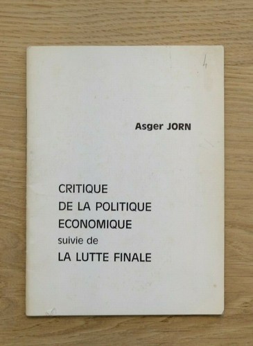 Jorn critique de la - (asger),,